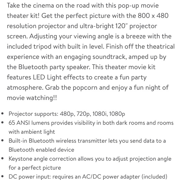 iLive Popup Theater Kit Bundle 2023 With HDMI Cord: 1080p HD Mini Projector - Picture 6 of 12